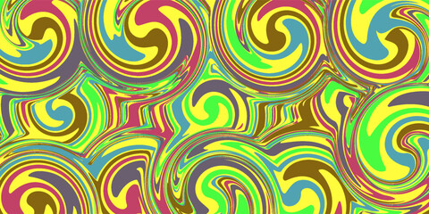 Fototapeta premium an abstract, vibrant swirl of bold colors, including red, yellow, green, blue, black, and white. The flowing, liquid-like patterns create a chaotic yet dynamic composition, evoking energy and movement
