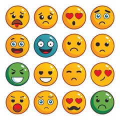 Fototapeta premium Social reaction emoji 