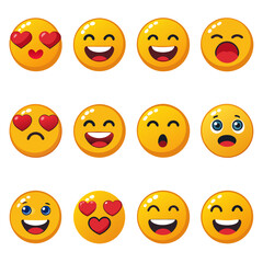 Fototapeta premium Social reaction emoji 