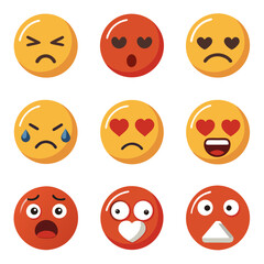 Obraz premium Social reaction emoji 