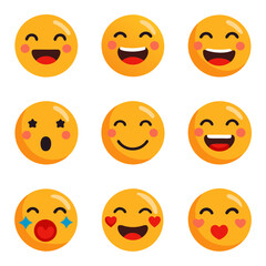 Naklejka premium Social reaction emoji 