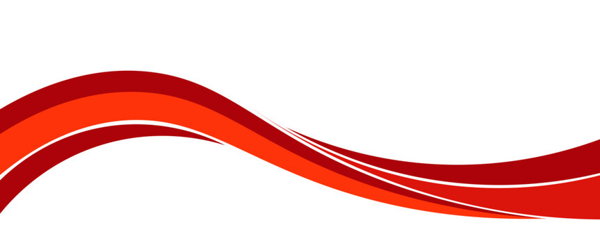 Vector red line background curve element with white space for text and message design, overlapping layers, vector