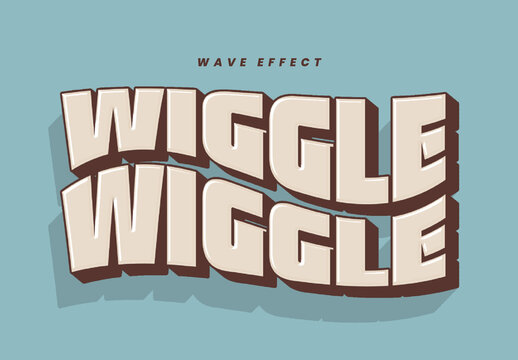 Retro Bold Shadow Wave Text Effect