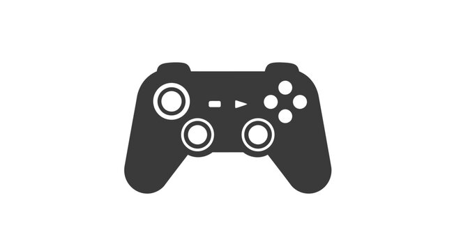 Black Gaming Controller Illustration.