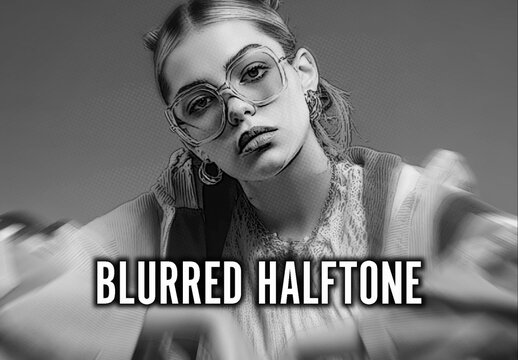 Soft Focus Blurred Halftone Photo Effect