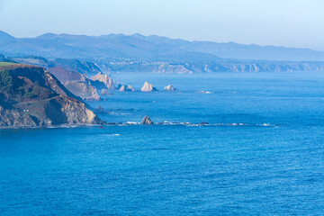 Spectacular coastline at Cabo Vidio, Aasturias, Spain,