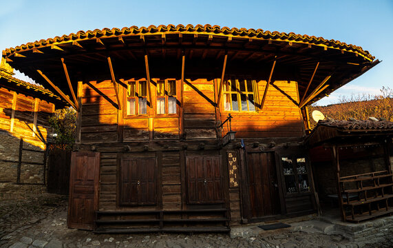 Old traditional wooden house in ethnographic reserve of Zheravna, Bulgaria