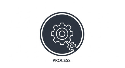 Fototapeta premium Cogwheel and gear icon representing a process.