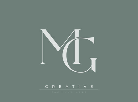 MG Creative Luxury Logo. This logo crafted for creative branding and luxury business identity. Ideal for boutique fashion labels, premium stationery, corporate mark, and marketing materials.