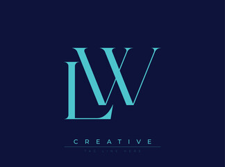 LW Creative Luxury Logo. This logo crafted for creative branding and luxury business identity. Ideal for boutique fashion labels, premium stationery, corporate mark, and marketing materials.