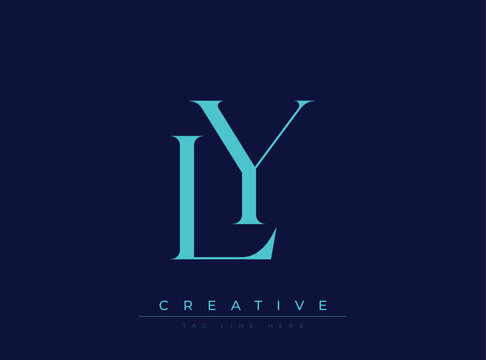 LY Creative Luxury Logo. This logo crafted for creative branding and luxury business identity. Ideal for boutique fashion labels, premium stationery, corporate mark, and marketing materials.