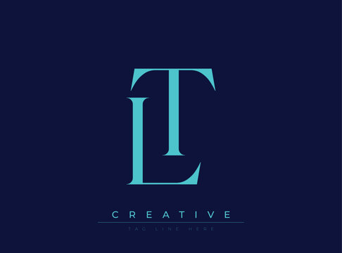 LT Creative Luxury Logo. This logo crafted for creative branding and luxury business identity. Ideal for boutique fashion labels, premium stationery, corporate mark, and marketing materials.