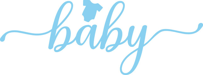 Baby typography design on plain white transparent isolated background for card, shirt, hoodie, sweatshirt, apparel, tag, mug, icon, poster or badge © AllYearRoundDesigns