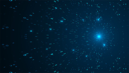 Abstract big data visualization. Big data code representation. Graphic concept for your design