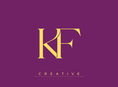 KF Creative Luxury Logo. This logo crafted for creative branding and luxury business identity. Ideal for boutique fashion labels, premium stationery, corporate mark, and marketing materials.