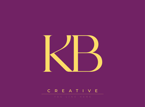 KB Creative Luxury Logo. This logo crafted for creative branding and luxury business identity. Ideal for boutique fashion labels, premium stationery, corporate mark, and marketing materials.