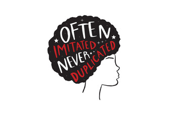 A black and white image with a silhouette of a person's head with text in the brain area Vector