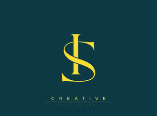 IS Creative Luxury Logo. This logo crafted for creative branding and luxury business identity. Ideal for boutique fashion labels, premium stationery, corporate mark, and marketing materials.