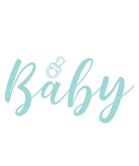 Baby typography design on plain white transparent isolated background for card, shirt, hoodie, sweatshirt, apparel, tag, mug, icon, poster or badge