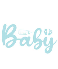 Baby typography design on plain white transparent isolated background for card, shirt, hoodie, sweatshirt, apparel, tag, mug, icon, poster or badge