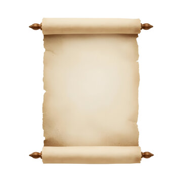 Antique paper scroll with aged texture creates a sense of history and mystery