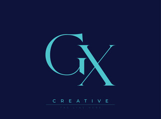GX Creative Luxury Logo. This logo crafted for creative branding and luxury business identity. Ideal for boutique fashion labels, premium stationery, corporate mark, and marketing materials.
