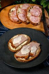 Sandwich with cold cuts.