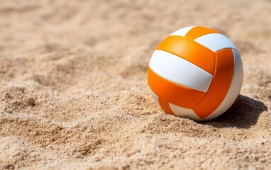 Obraz premium Beach Volleyball on Sandy Surface Captured from Aerial Angle