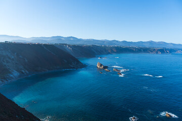 Spectacular coastline at Cabo Vidio, Aasturias, Spain,