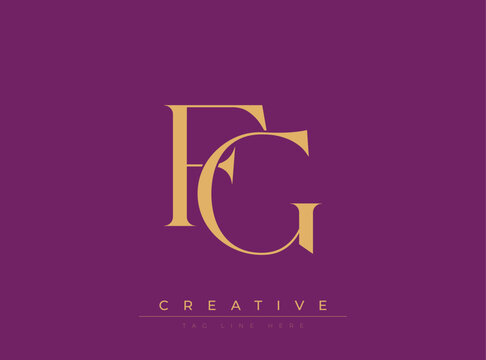FG Creative Luxury Logo. This logo crafted for creative branding and luxury business identity. Ideal for boutique fashion labels, premium stationery, corporate mark, and marketing materials.