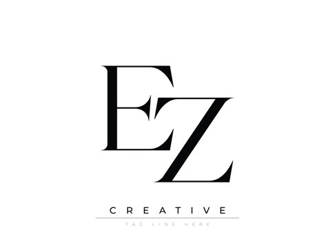 EZ Creative Luxury Logo. This logo crafted for creative branding and luxury business identity. Ideal for boutique fashion labels, premium stationery, corporate mark, and marketing materials.