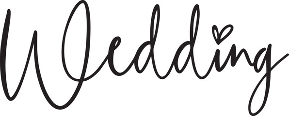 Wedding typography design on plain white transparent isolated background for invitation, card, shirt, hoodie, sweatshirt, apparel, tag, mug, icon, poster or badge © AllYearRoundDesigns