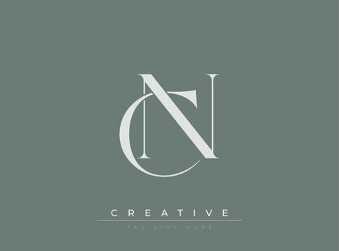 CN Creative Luxury Logo. This logo crafted for creative branding and luxury business identity. Ideal for boutique fashion labels, premium stationery, corporate mark, and marketing materials.