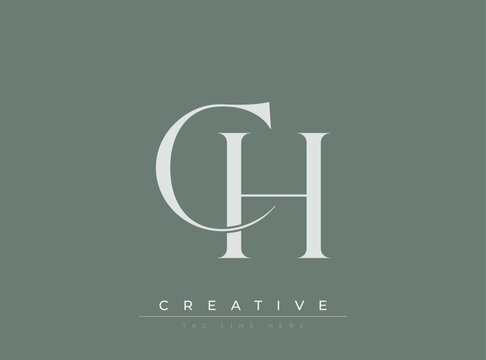 CH Creative Luxury Logo. This logo crafted for creative branding and luxury business identity. Ideal for boutique fashion labels, premium stationery, corporate mark, and marketing materials.
