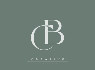 Obraz premium CB Creative Luxury Logo. This logo crafted for creative branding and luxury business identity. Ideal for boutique fashion labels, premium stationery, corporate mark, and marketing materials.