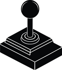 A black and white image of a joystick © kamrunnahar_munni