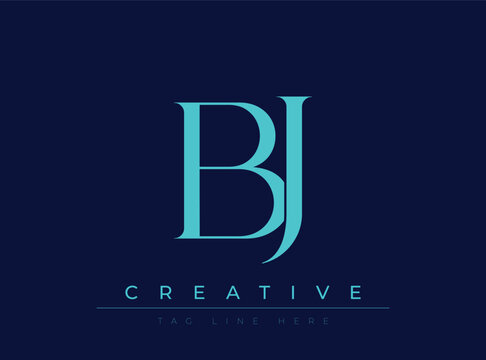 BJ Creative Luxury Logo. This logo crafted for creative branding and luxury business identity. Ideal for boutique fashion labels, premium stationery, corporate mark, and marketing materials.