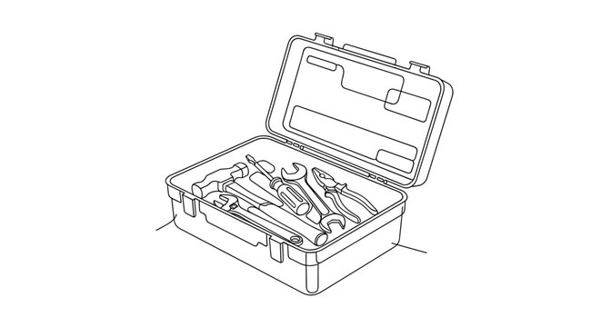 Open Toolbox with Various Tools Inside.