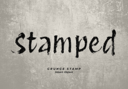 Concrete Grunge Ink Text Effect