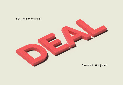 Isometric Grain Text Effect