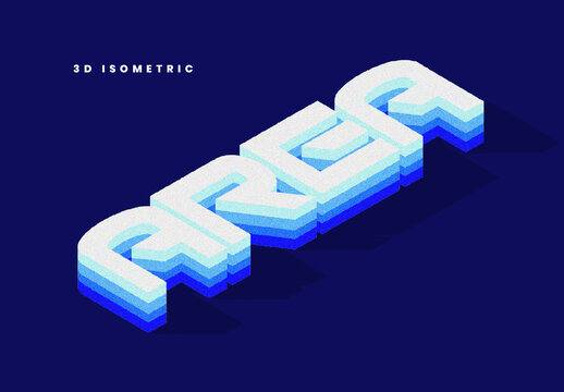 Isometric Layered Grain Text Effect