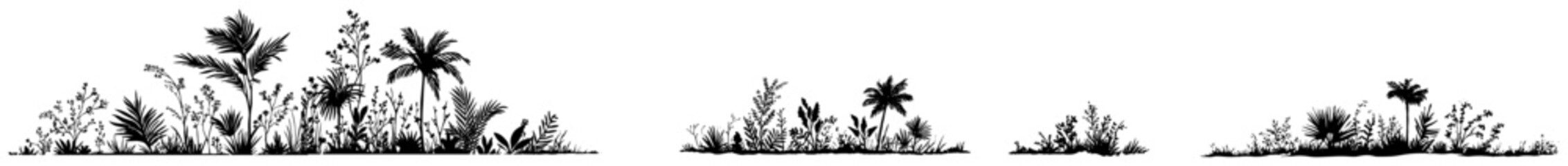 Set of small ground vegetation clumps and grassy landscape elements © AdrianGebert