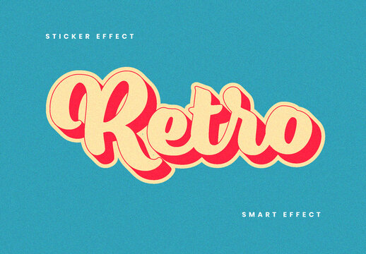 Retro Script 3D Text Effect