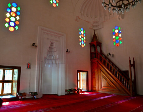 The Kursunlu Mosque in Berat, Albania, was built during the Ottoman period.