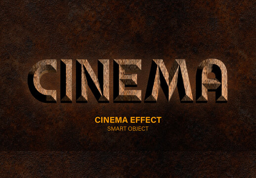 Carved Rust Text Effect