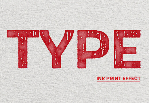 Ink Print Text Effect
