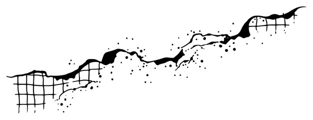 Abstract grunge splash with dripping grid pattern © AdrianGebert