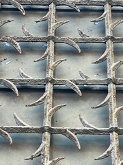 Obraz premium Metal bars over a window