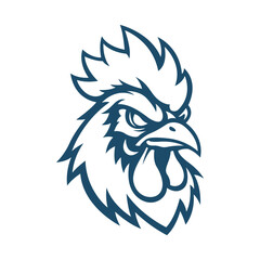 rooster mascot logo illustration vector design template modern style eps 10