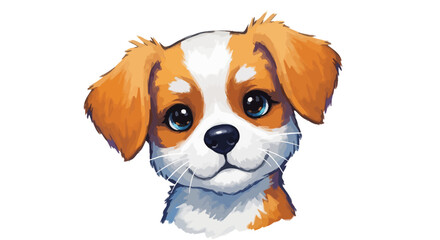 Adorable Cartoon Puppy with Floppy Ears.